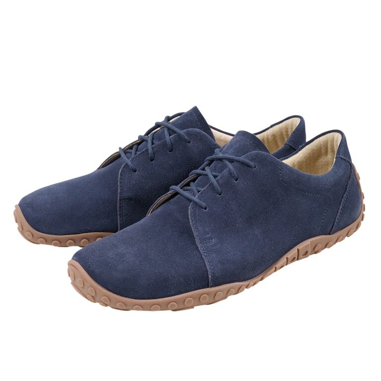 Buty Bär Barfussschuhe Jase (skóra bydlęca zamszowa) niebieskie męskie