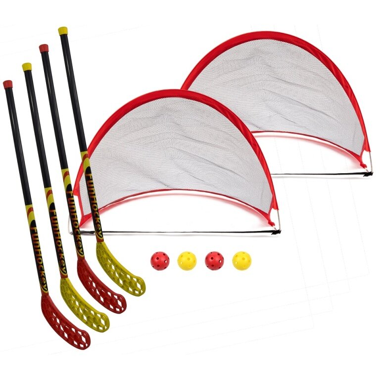Zestaw Bandito Funhockey Mini (Floorball) Pop Up Bramka (4x kije, 4x piłki, 2x bramka Mini)