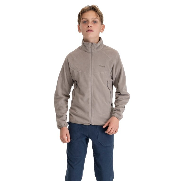 Kurtka polarowa Bergans Junior Fleece Midlayer (ciepła) taupebrązowa dla dzieci
