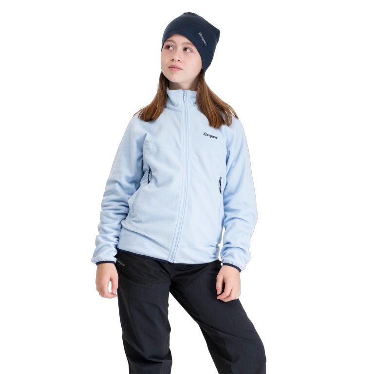 Kurtka polarowa Bergans Junior Fleece Midlayer (ciepła) jasnoniebieska dla dzieci