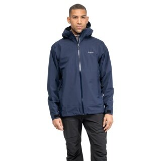 Kurtka softshell Bergans Essentials 3L Shell (wodoodporna, wiatroszczelna) granatowa męska