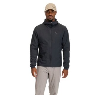 Kurtka wędrówkowa Bergans Holo Insulated Hood (4-kierunkowy stretch) czarna/ciemnoszara męska