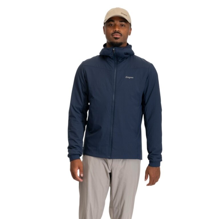 Kurtka wędrowna Bergans Holo Insulated Hood (4-kierunkowy stretch) granatowa męska