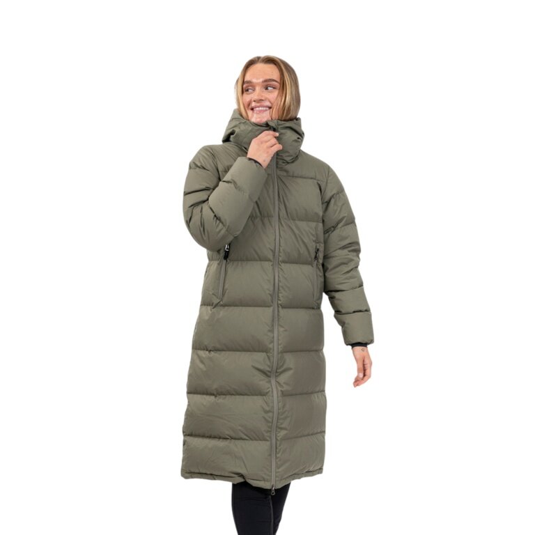 Bergans Zimowy Puchowy Płaszcz Urban Down Long Coat (izolacja cieplna) zielony Damski