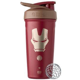 BlenderBottle Butelka Strada Thermo Stalowa Iron Man 710ml bordowa