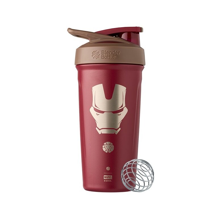 BlenderBottle Butelka Strada Thermo Stalowa Iron Man 710ml bordowa