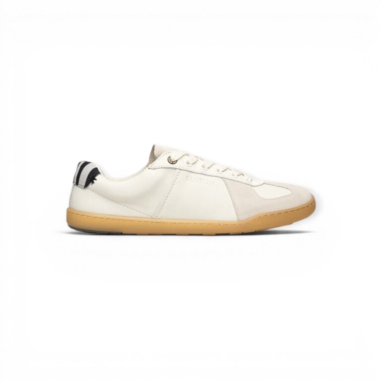 Buty Blusun Barfussschuhe BLSN-200W (skóra zamszowa, elastyczna podeszwa) białe/zebra damskie