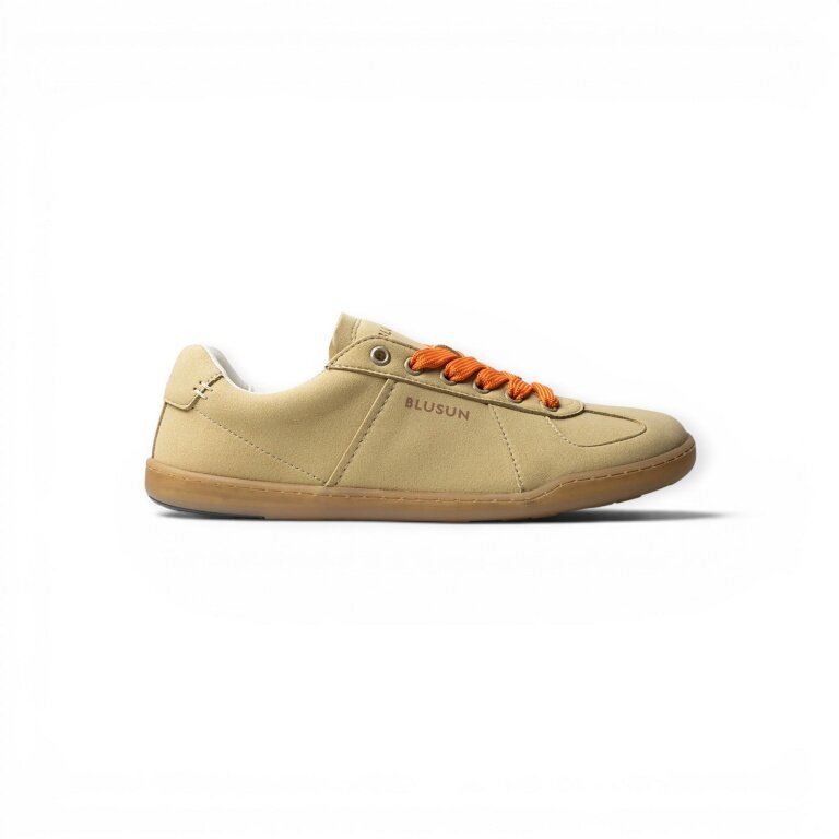 Blusun Barfussschuhe Sneaker BLSN-201W (skóra gładka/ zamsz) beżowe damskie