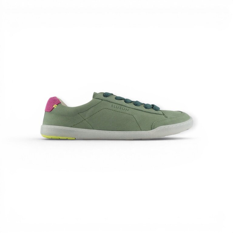 Blusun Barfussschuhe Sneaker BLSN-500W (skóra nubukowa/ zamszowa, elastyczna podeszwa) zielone damskie