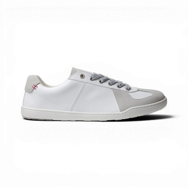 Blusun Barfussschuhe Sneaker BLSN-201M (skóra gładka/ zamsz) biały/szary mężczyźni