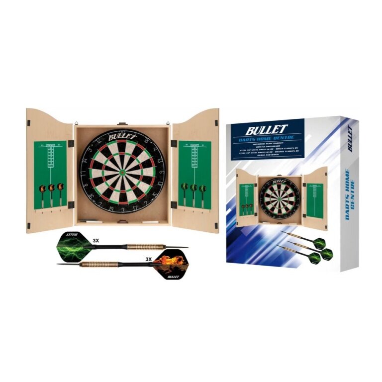 Bullet Dart Homedart Centrum do domu z 6 metalowymi dartami, tablica do liczenia - 1 zestaw