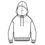 Champion Bluza z kapturem (Bawełniany Hoodie) Boxy biały Damski