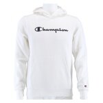 Champion Bluza z kapturem Hoodie Duży nadruk logo (ocieplana) biała chłopcy