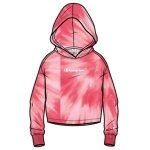 Champion Bluza z kapturem (Bawełna) w stylu Batik czerwony Dziewczęta