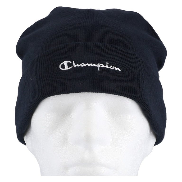 Champion Czapka (Beanie) Legacy Knit z napisem granatowa dziecięca 1szt.
