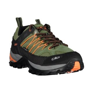 CMP Buty trekkingowe Rigel Low WP (wodoodporne) zielono-pomarańczowe męskie