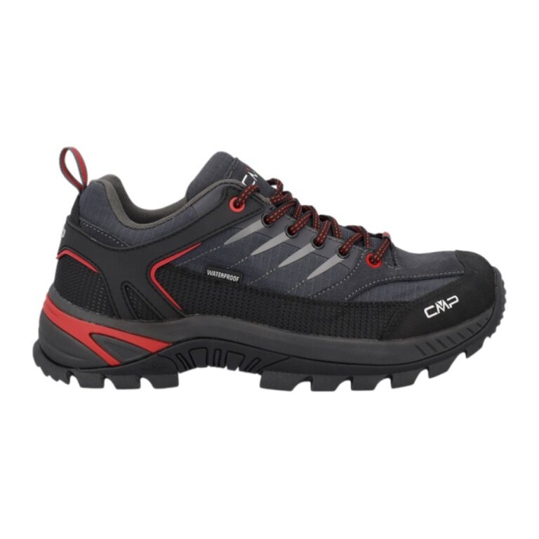 Buty trekkingowe CMP Rigel 2.0 Low WP (wodoodporne) tytanowo-szare/czerwone męskie