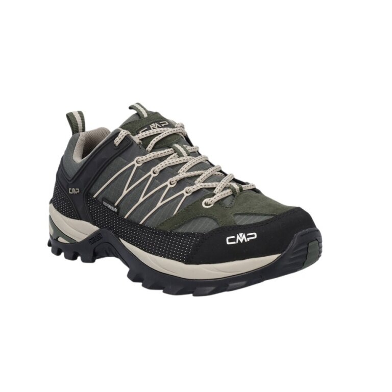 CMP Buty trekkingowe Rigel Low WP (wodoodporne) ciemnoszare/zielone męskie