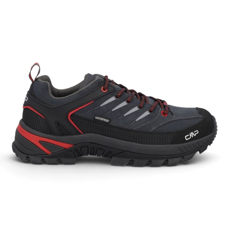 Buty trekkingowe CMP Rigel 2.0 Low Trekking WP (trekkingowe, wodoodporne) 2026 szaro-tytanowe/czerwone męskie