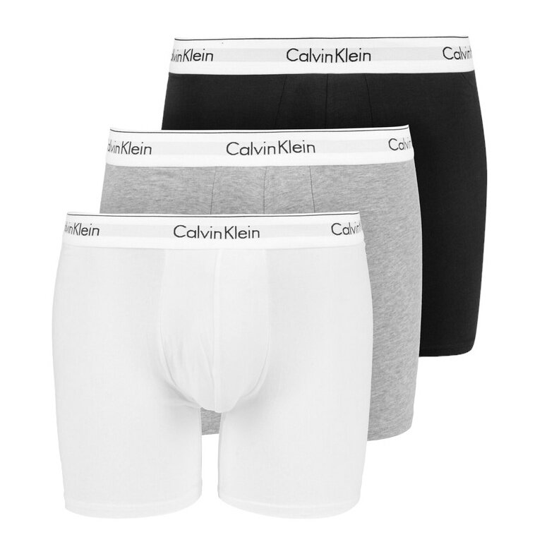 Calvin Klein Bielizna Bokserki Brief Modern Cotton (Bawełna) wielokolorowy czarny/biały/szary Mężczyźni - 3 sztuki