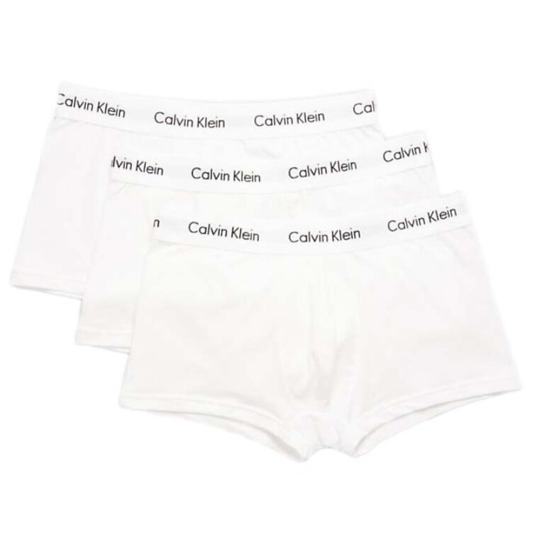 Calvin Klein Bielizna Bokserki Low Rise Trunk (Bawełna) białe Mężczyźni - 3 sztuki