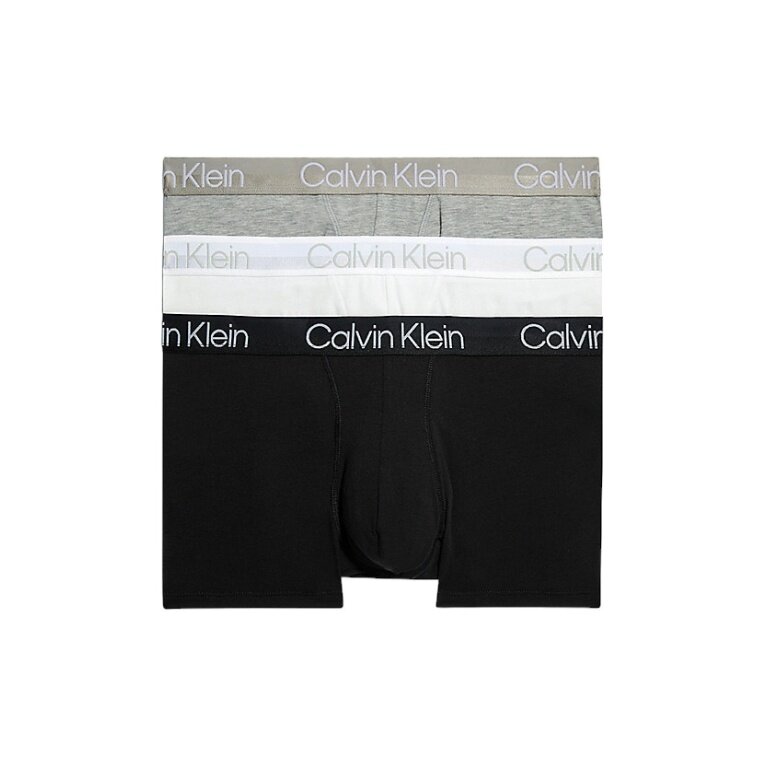 Calvin Klein Bielizna Bokserki Trunk Modern Structure (Bawełna) wielokolorowy czarny/biały/szary Mężczyźni - 3 sztuki