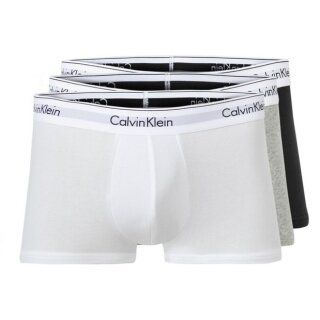 Calvin Klein Bielizna Bokserki Trunk Modern Cotton (Bawełna) wielokolorowy czarny/biały/szary Mężczyźni - 3 sztuki
