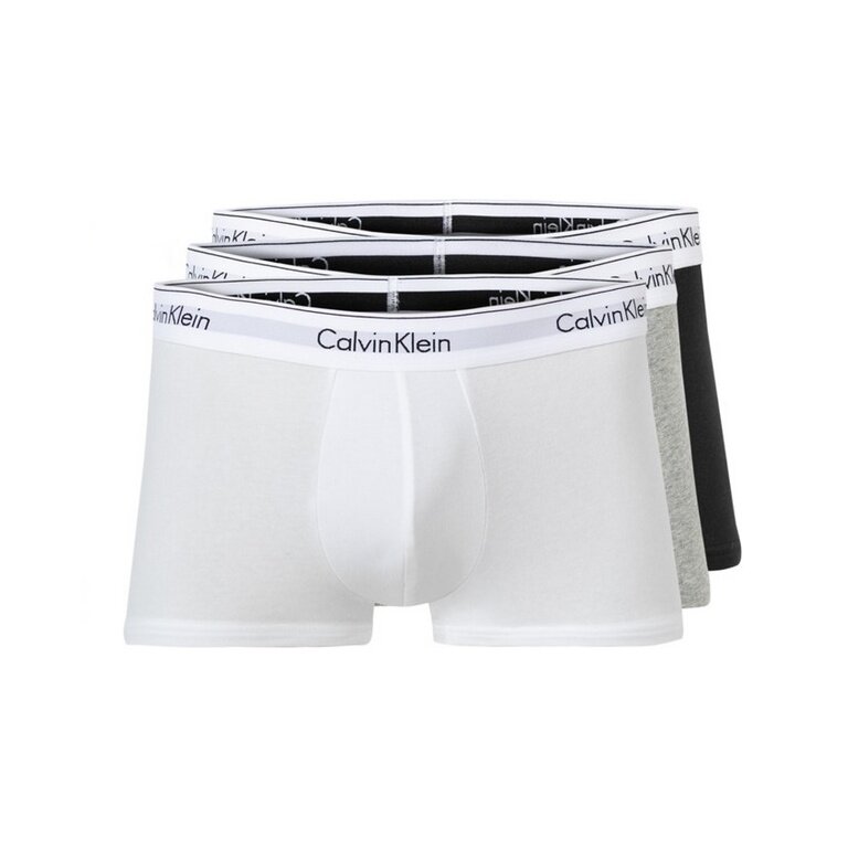 Calvin Klein Bielizna Bokserki Trunk Modern Cotton (Bawełna) wielokolorowy czarny/biały/szary Mężczyźni - 3 sztuki