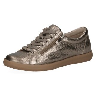 Sneaker Caprice 23757 (skóra, z bocznym zamkiem błyskawicznym) złoty/taupe damskie