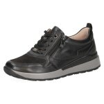 Sneaker Caprice 23760 (skóra, z bocznym zamkiem błyskawicznym) czarny damski