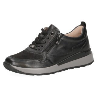 Sneaker Caprice 23760 (skóra, z bocznym zamkiem błyskawicznym) czarny damski