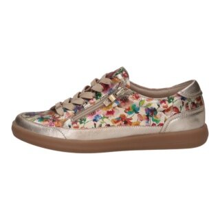 Sneaker Caprice 23759 (skóra, z bocznym zamkiem błyskawicznym) złoty/kwiat damskie