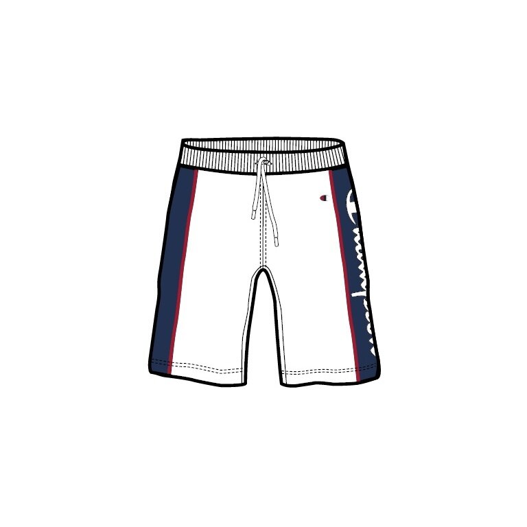 Champion Spodenki dresowe Bermuda Basket Game (Bawełna) krótkie białe/niebieskie dla chłopców