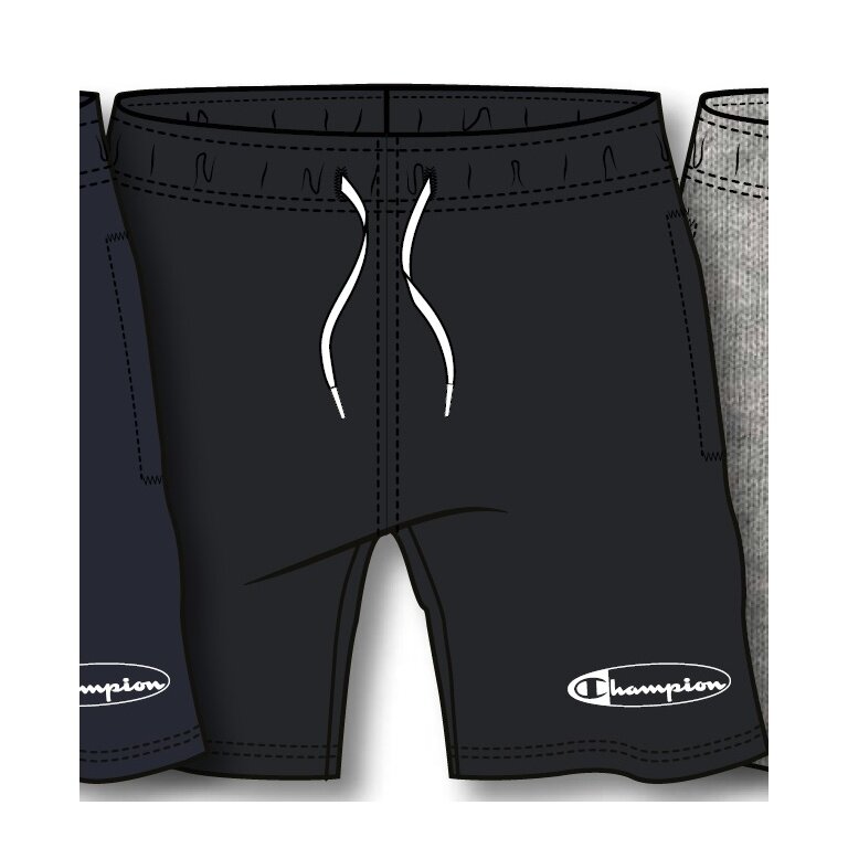 Champion Spodenki Freizeithose Short Classic (Bawełna) krótkie czarne dla chłopców