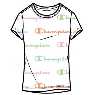 Champion T-shirt na co dzień (Bawełna) Grafika Print biały Dziewczynka