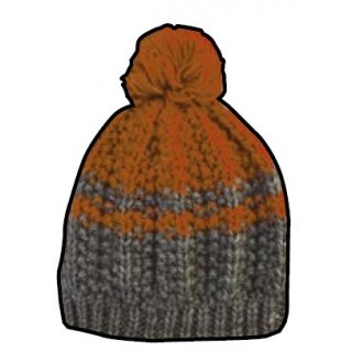 Czapka Champion Legacy Knit Bommel szara/pomarańczowa Dzieci 1szt
