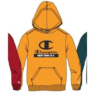 Champion Bluza z kapturem (Fleece bawełniana) z logo Nowego Jorku żółta dziecięca