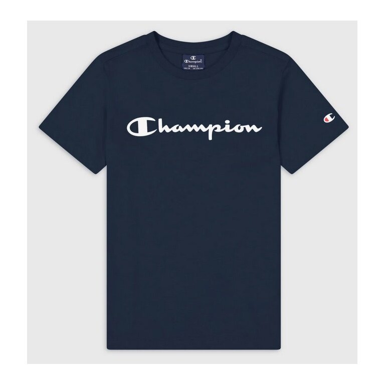 Champion T-shirt rekreacyjne (bawełna) Crew z logo 2023 granatowy chłopcy