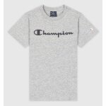 Champion T-shirt rekreacyjne (bawełna) Crew z logo 2023 jasnoszary chłopcy