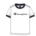 Champion T-shirt rekreacyjne (bawełna) Crew Ringer z logo 2023 biały chłopcy