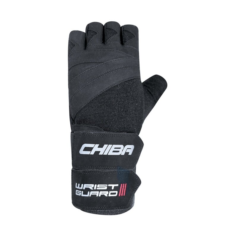 Rękawice fitness Chiba Wristguard IV czarne - 1 para