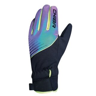 Chiba Zimowe Rękawice Rowerowe Waterproof (wodoodporne, odblaskowe) kolorowe/czarne Dzieci - 1 Para