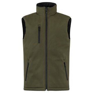 Clique Softshellowa kamizelka Padded Vest (czysta, pikowana kamizelka softshellowa) khaki/zielona męska