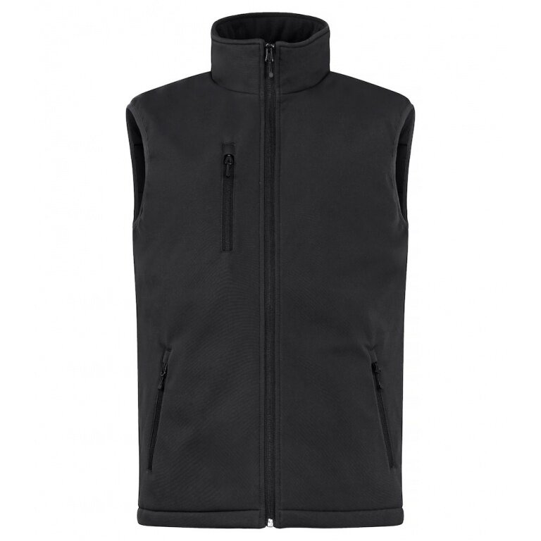 Clique Softshellowa kamizelka Padded Vest (czysta, pikowana kamizelka softshellowa) czarna męska