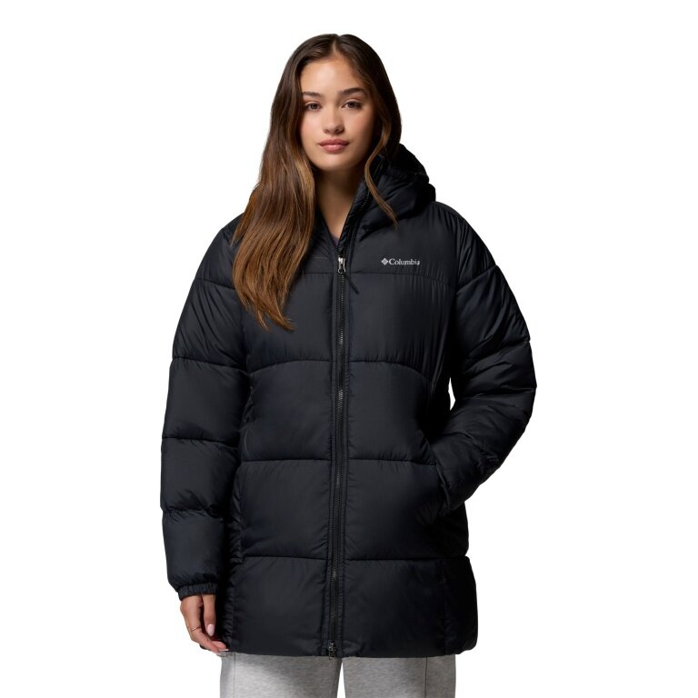 Kurtka zimowa Columbia Puffect II Mid z kapturem (pikowana, izolacja Thermarator™) czarna damska