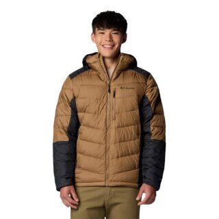 Columbia Zimowa Kurtka Puchowa Labyrinth Loop II z Kapturem (Omni-Heat Infinity, Izolacja Cieplna) brązowo/czarna Męska