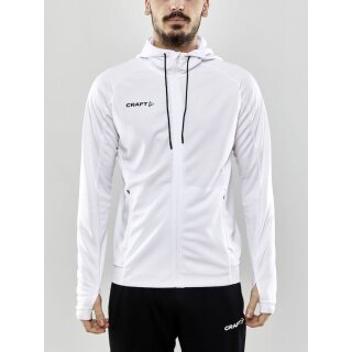 Craft Kurtka Treningowa Evolve Hood - wytrzymała kurtka z kapturem z materiału elastycznego - biała Mężczyźni