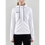Craft Kurtka Treningowa Evolve Hood - wytrzymała kurtka z kapturem z materiału elastycznego - biała Damska