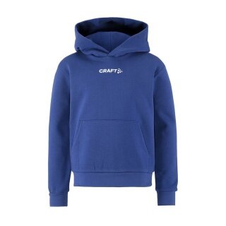 Craft Bluza z kapturem Community 2.0 Logo Hoodie (dopasowanie sportowe) kobaltowy dziecięcy