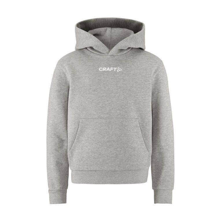 Craft Bluza z kapturem Community 2.0 Logo Hoodie (dopasowanie sportowe) szara dziecięca